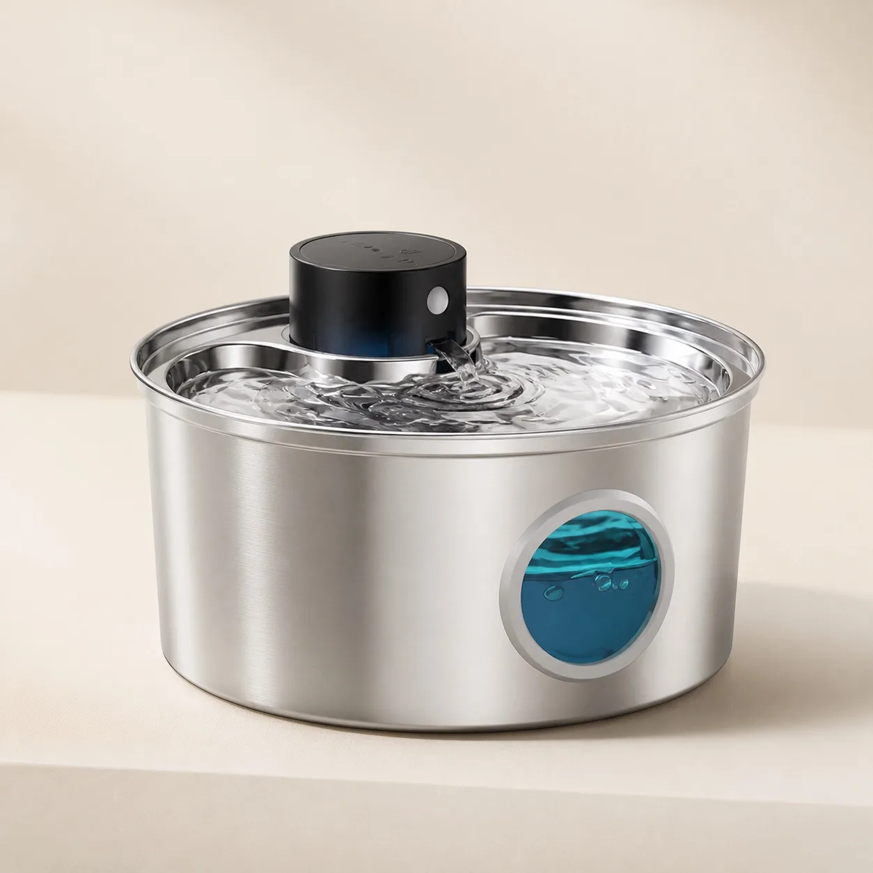 Fontaine sans fil Naïa Inox pour chat et chien